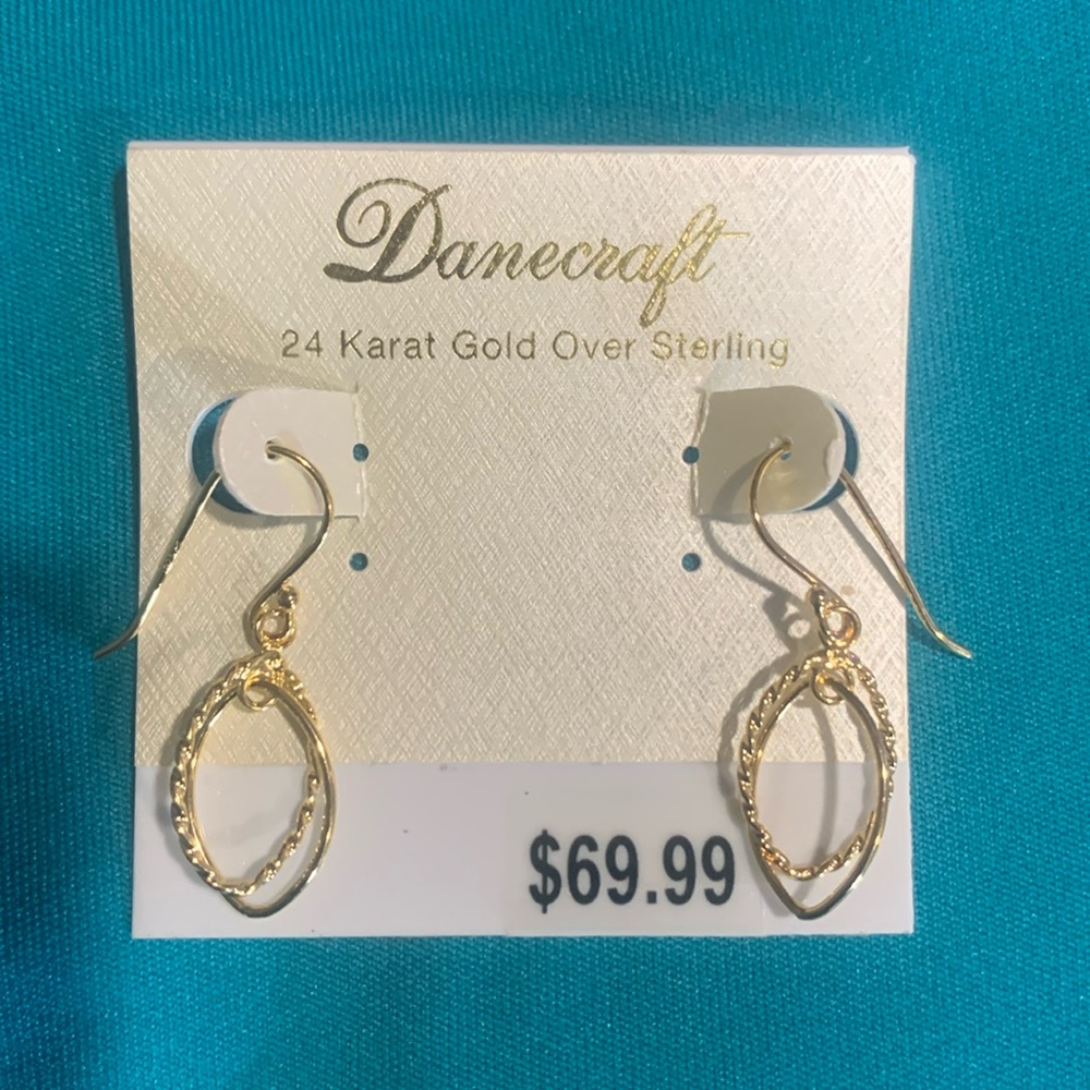 24 karat gold over sterling silver earrings